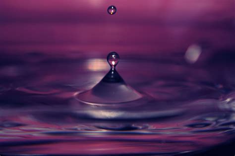 Clean Close Up Drop Drop Of Water Droplet Liquid Macro Ripple
