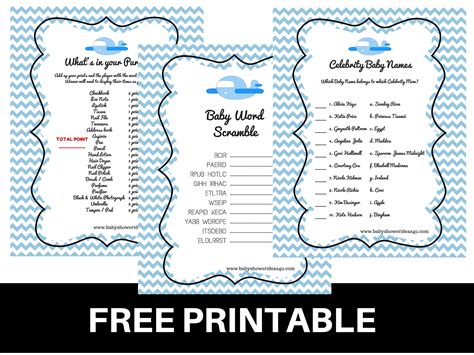 13 Free Printable Baby Shower Word Scramble Game Puzzles 36 Adorable