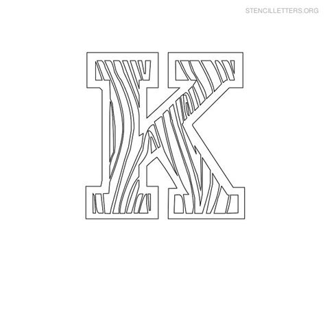 Letter K Printable Alphabet Stencil Templates Stencil Letters Org