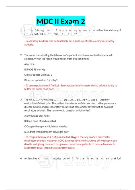 Mdc2 Exam 2 Rasmussen