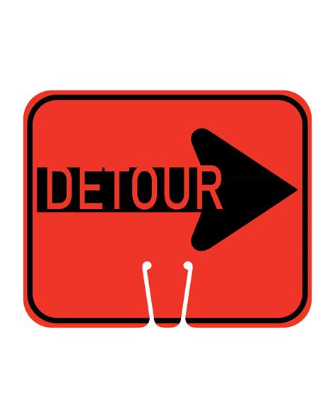 Traffic Cone Sign Detour Right Traffic Cones For Less