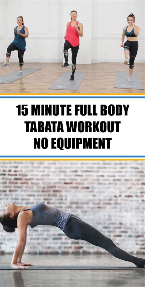 15 Minute Full Body Tabata Workout No Equipment Fitness Tabata Id