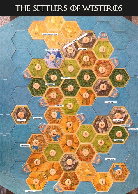 Play Settlers Of Catan On The Westeros Map My Board Game Guides