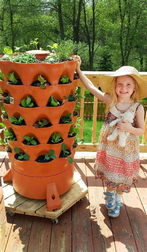 The Composting 50 Plant Accessible Vertical Garden Tower For Organic