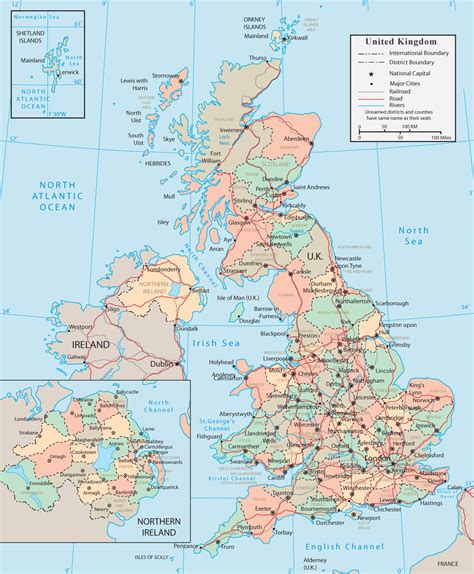 England political map royalty free editable vector map. United Kingdom Map - Car Radio | GPS