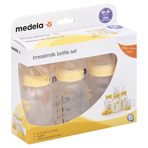 Medela Breastmilk Bottle Set 0 4 Months 5 Oz Bottles Shop Bottles At H E B