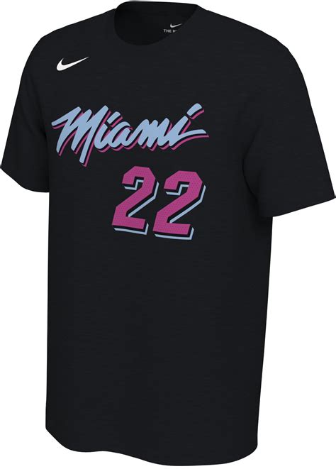 Nike Mens Miami Heat Jimmy Butler 22 Dri Fit City Edition T Shirt