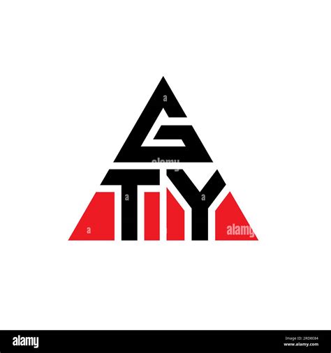 Gty Triangle Letter Logo Design With Triangle Shape Gty Triangle Logo