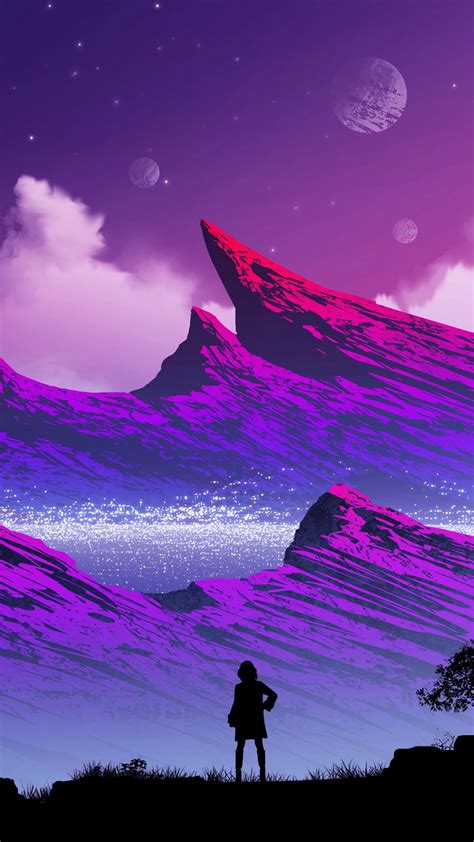 Follow the vibe and change your wallpaper every day! Download wallpaper 1080x1920 silhouette, mountains, clouds ...