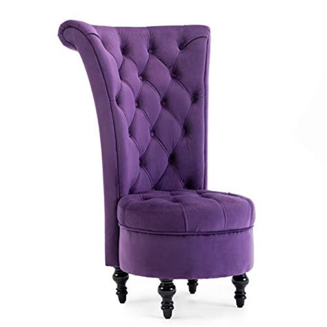 Belleze Modern Gothic Style Velvet Accent Chair Elegant Seating With