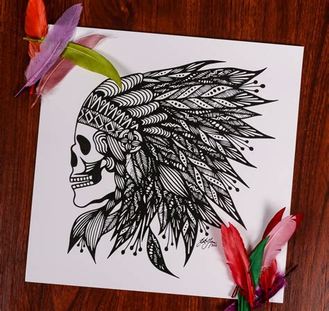Feather Skull