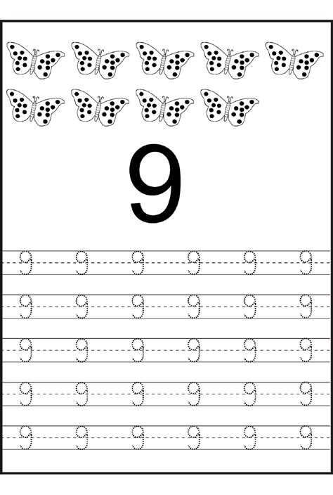 Traceable Number 1 10 For Numbering Lesson Kindergarten Worksheets