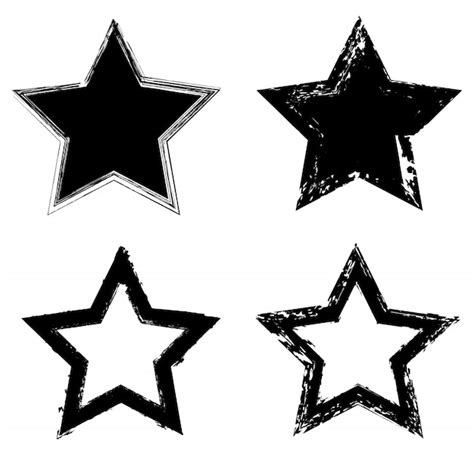 Premium Vector Set Of Grunge Star Icons