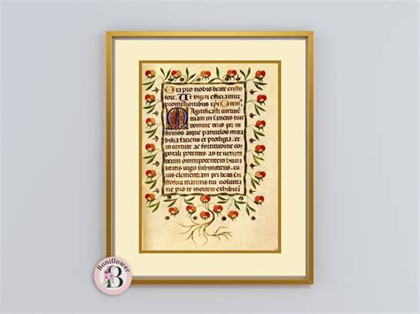 Magnificat Prayer Letter M Mary Illuminated Manuscript Etsy