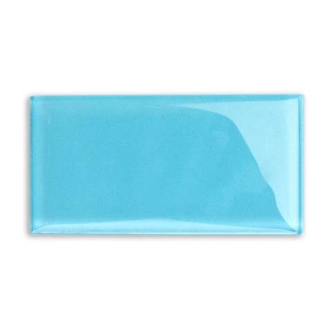 Ivy Hill Tile Contempo Turquoise Polished 6 In X 3 In X 8 Mm Glass