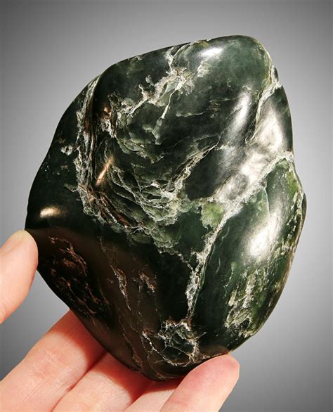 Inch Dark Green Ocean Polished Nephrite Jade Piedras Y Cristales