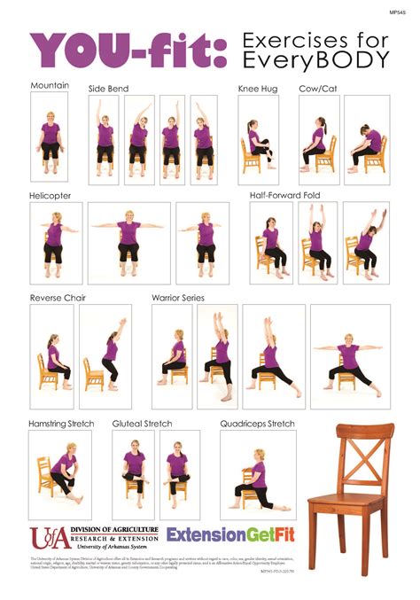 28 Day Yoga For Seniors Chart