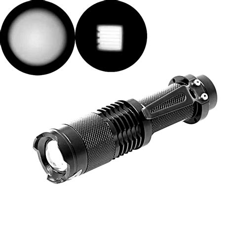 New 3000 Lumen Led Flashlight Led Torch Zoomable Xpe Q5 Black Lamp Self