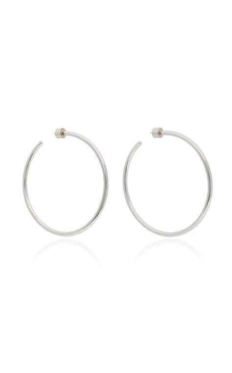 Jennifer Fisher 25 Gold Plated Hoop Earrings In Silver Modesens