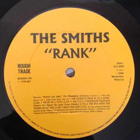 The Smiths Rank Used Vinyl High Fidelity Vinyl Records And Hi Fi