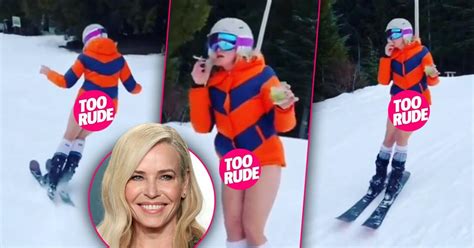 Chelsea Handler Skis Without Pants 45th Birthday