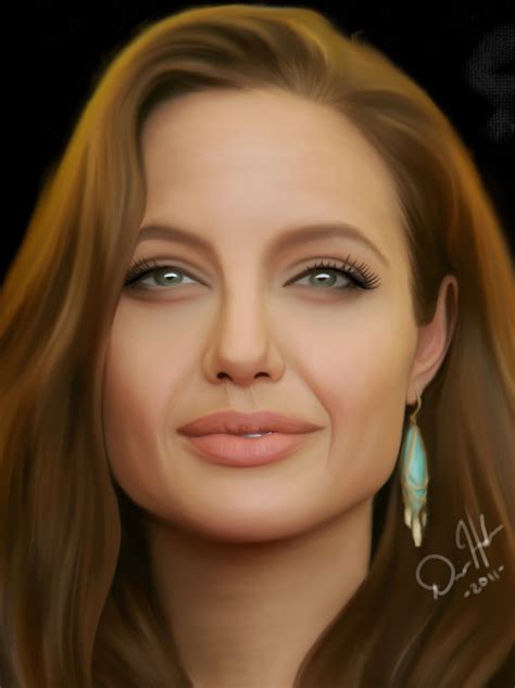 Actress Angelina Jolie By Letmepaintu On Deviantart