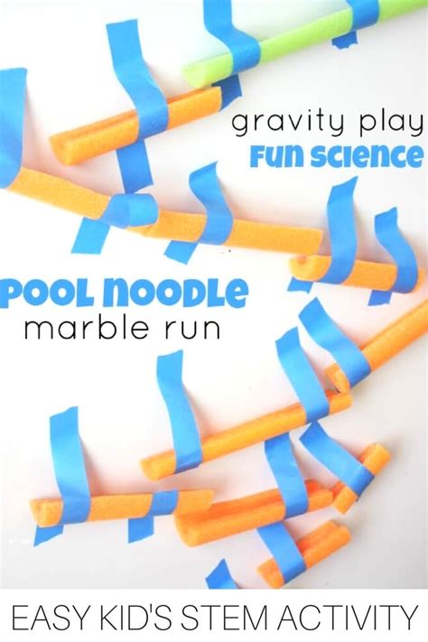 Pool Noodle Marble Run Stem Activity Little Bins For Little Hands