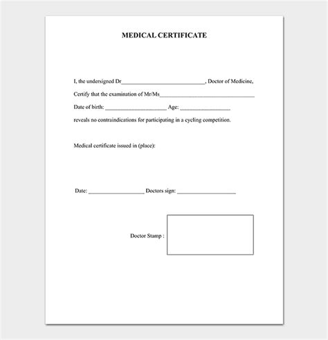 6 Free Medical Certificate Templates Word Templates Excel Templates
