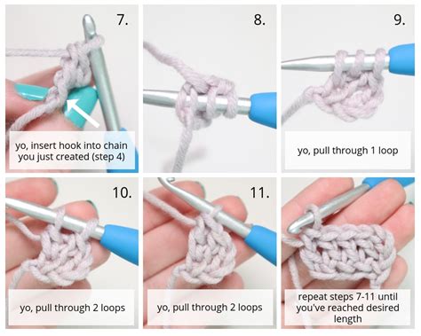 Chainless Foundation Crochet Stitches Benefits And Step By Step