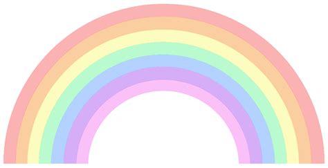 Rainbows in different shapes on transparent background. Pastel Rainbow Clip art - Color Rainbow Cliparts png ...