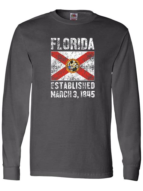 Inktastic Established March 3 1845 Florida Flag Long Sleeve T Shirt