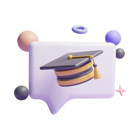 3d Graduation Of University Hat Cap Or Diploma Graduation Hat 3d Icon