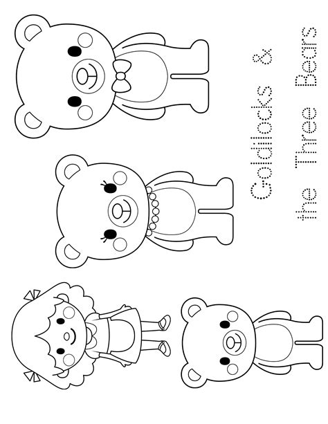Goldilocks And The Three Bears Coloring Pages Free At Free Printable