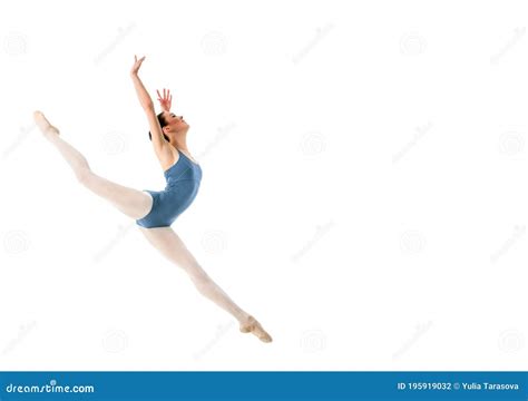 Young Modern Ballet Dancer Jumping Stock Photo Image Of Exercise