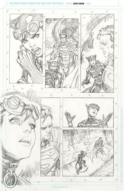 Hi Res Pencils For Inkers Injustice 17 Page 7 Comic Book Layout