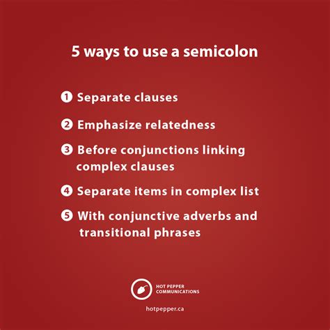 5 Ways To Properly Use A Semicolon