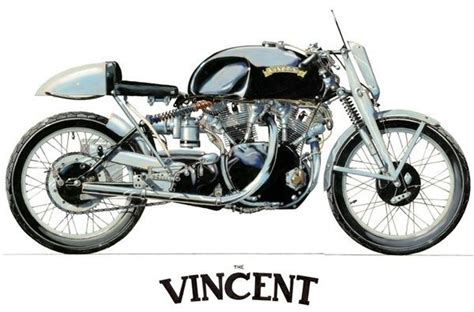 Vincent Motorcycle Illustration Motorcycle Classic Motorcycles