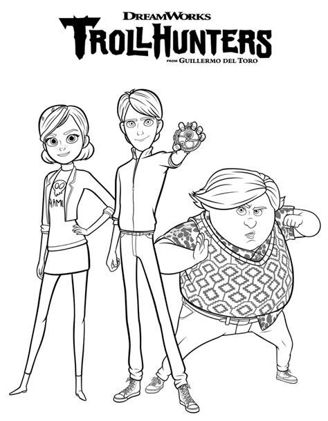 Finds an amulet and this ensures that he is seen the troll hunter that protects the good trolls from powerful bad guys. Printable DreamWorks Trollhunters Coloring Pages