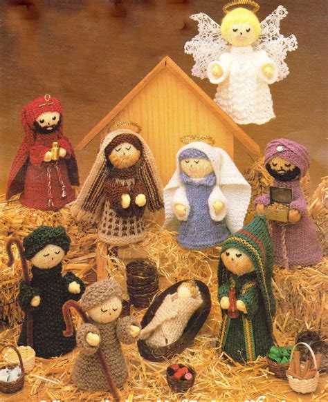 Nativity Knitting Pattern 9 Figures Easy To Knit Etsy