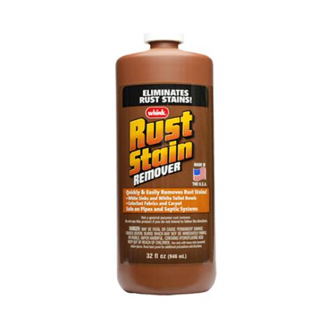 Whink 1232 Rust Stain Remover Liquid Acrid Clear 32 Oz Bottle