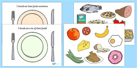 Our printables feature fun worksheets, activity sheets and coloring pages to help children learn about the foods that belong to this food group and how it helps their body. Healthy Eating Sorting Activity - healthy eating, healthy ...