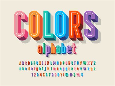 Colorful Font Stock Vector Illustration Of Design Trendy 184180896