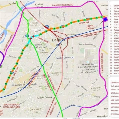 Route Of Orange Line Metro Train It Was Proposed After Conducting The
