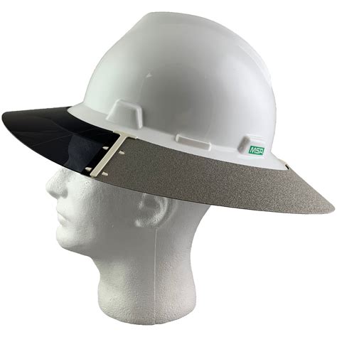 Msa Full Brim White Hard Hat With Sun Shield Buy Online At Tasco