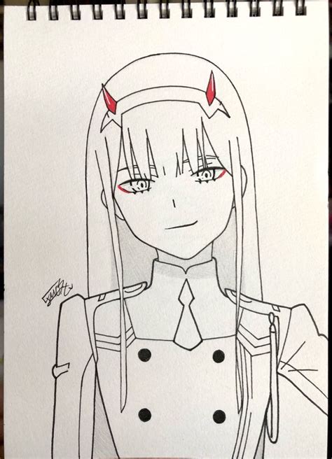 Learn How To Draw Zero Two In A Step By Step Guide How To Get Rid Of Fruit Flies