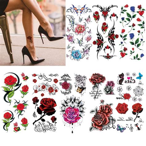 Buy CARGEN Sheets Sexy Flower Temporary Tattoos Sexy Tattoos For Women Sexy Cover Up Makeup