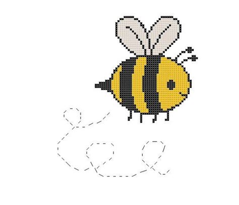 Baby Bumble Bee Cross Stitch Pattern Pdf Chart Instant Download