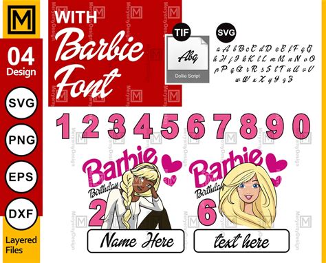 Barbie Font Svg Barbie Alphabet Font Girls Fonts Barbie Etsy