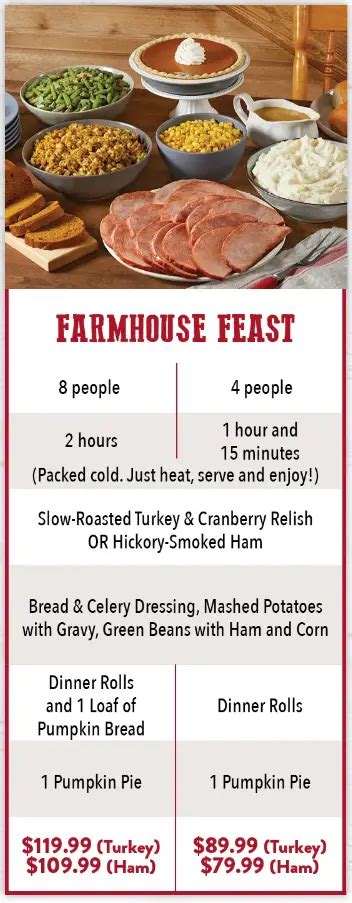 Bob Evans Thanksgiving Dinner 2023 Special Farmhouse Feast