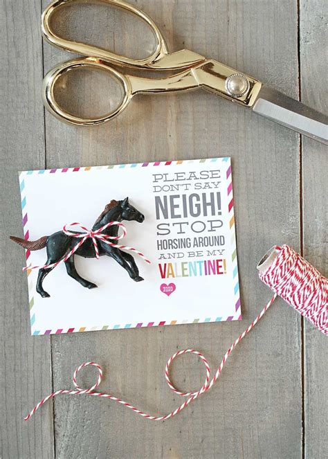 Unless there's an allergy, or their family was attacked by flowers as a child, it's just required. Don't Say Neigh Horse Valentines | Skip To My Lou